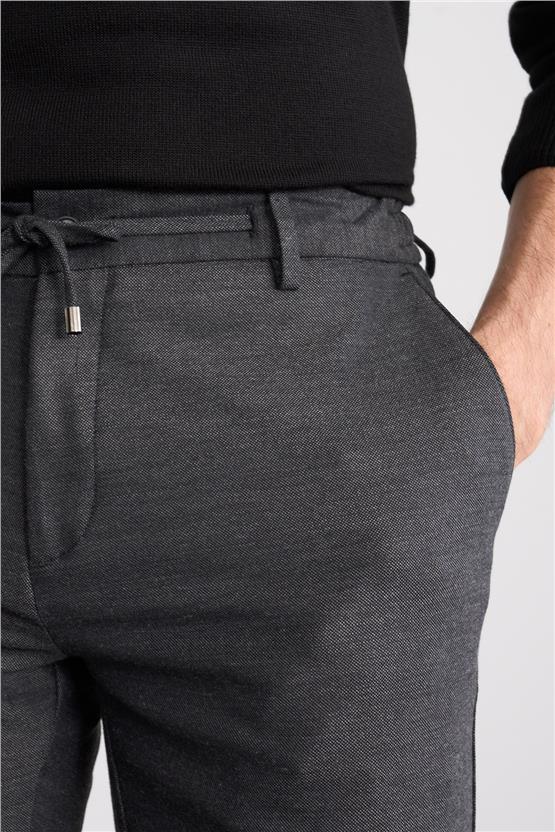 Mentality 6394 Erkek Slim Fit Yünter Yan Cep Jogger Pantolon Koyu Antrasit