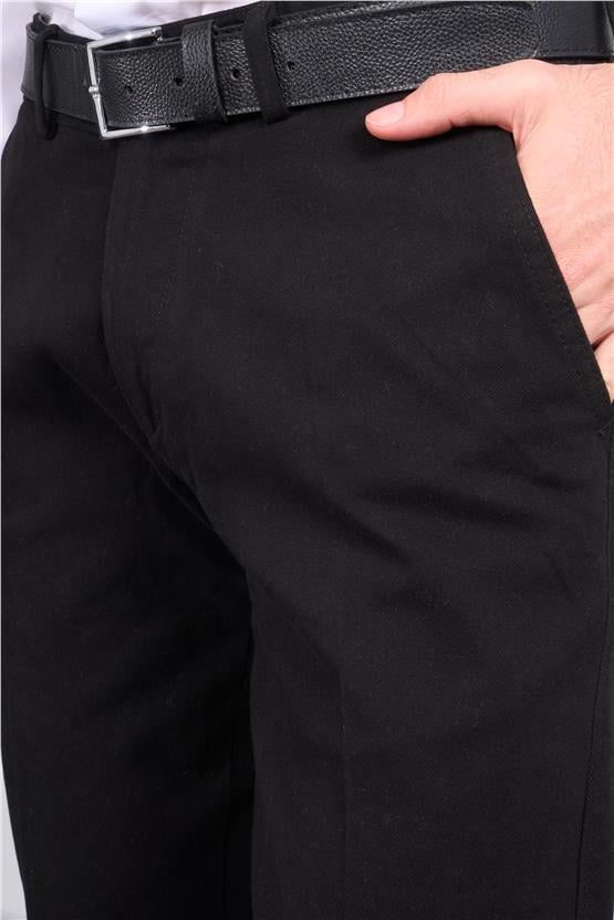 Mentality 6417 Erkek Julıa Gabardin Regular Yan Cep Pantolon Siyah