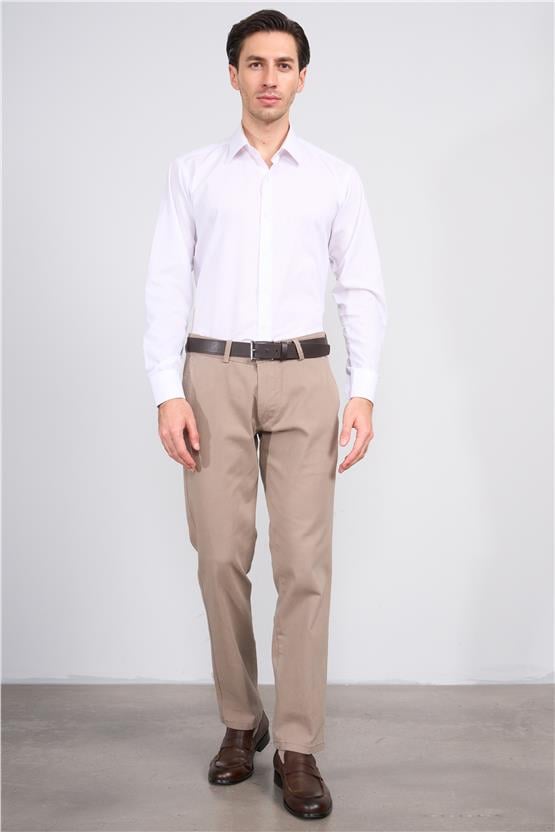 Mentality 6417 Erkek Julıa Gabardin Regular Yan Cep Pantolon Vizon