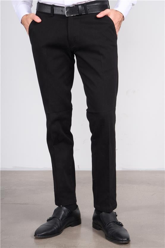 Mentality 6417 Erkek Julıa Gabardin Regular Yan Cep Pantolon Siyah