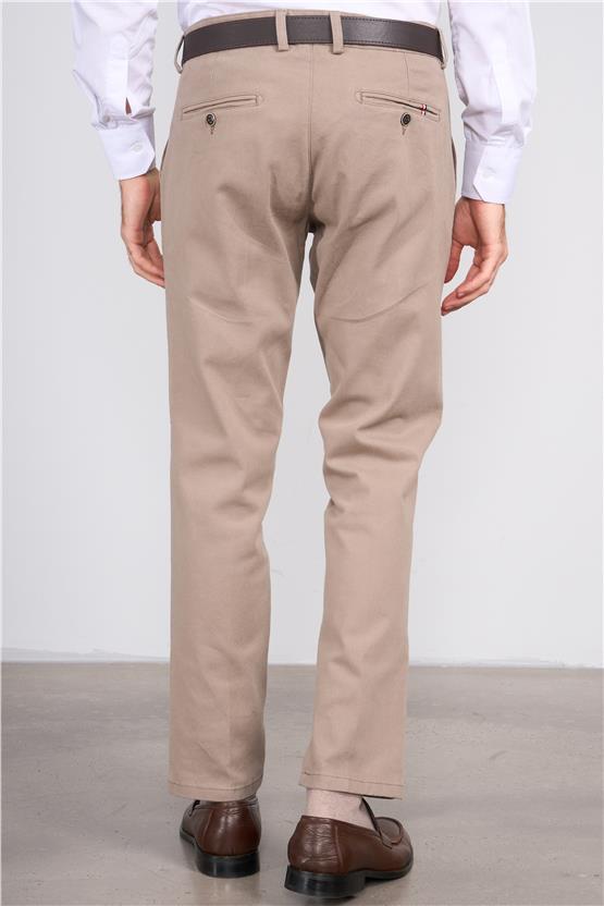 Mentality 6417 Erkek Julıa Gabardin Regular Yan Cep Pantolon Vizon