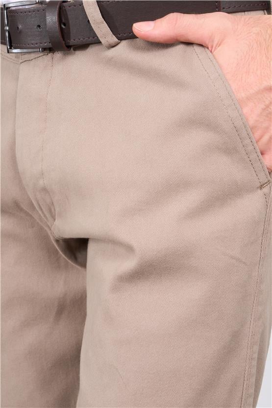 Mentality 6417 Erkek Julıa Gabardin Regular Yan Cep Pantolon Vizon