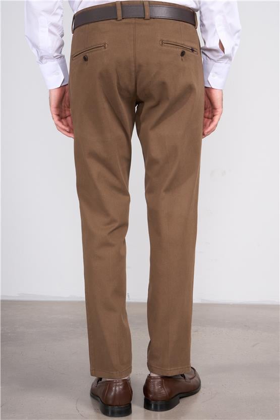 Mentality 6417 Erkek Julıa Gabardin Regular Yan Cep Pantolon Kahve