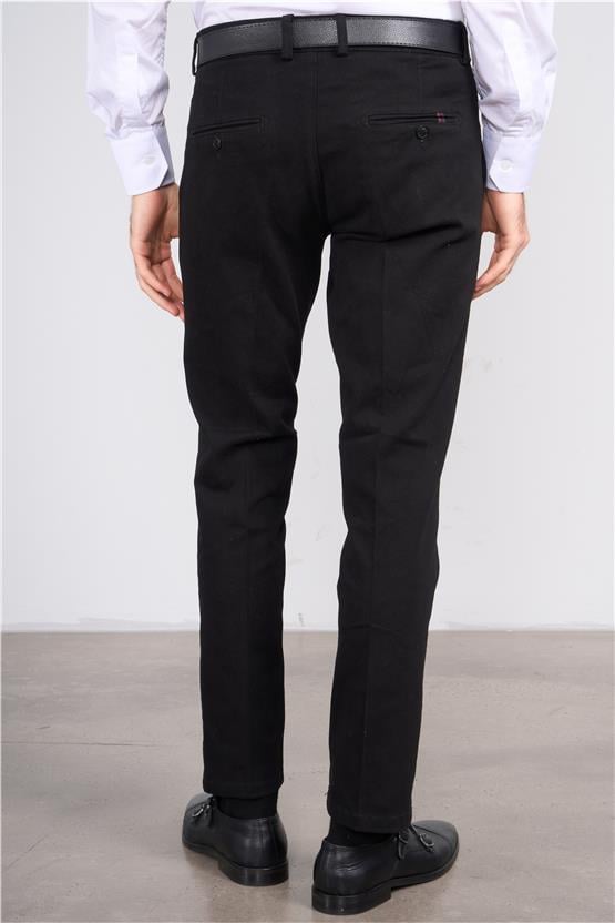 Mentality 6417 Erkek Julıa Gabardin Regular Yan Cep Pantolon Siyah