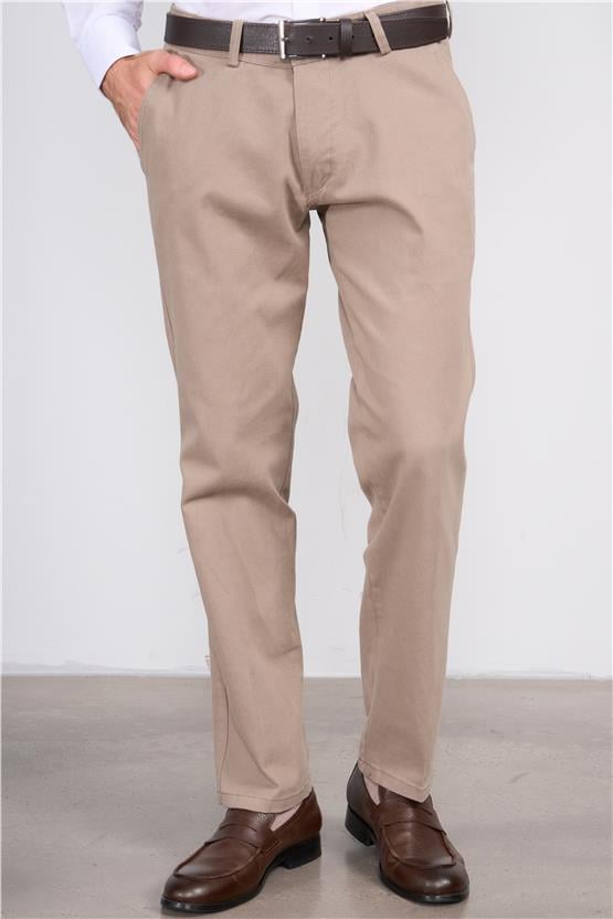 Mentality 6417 Erkek Julıa Gabardin Regular Yan Cep Pantolon Vizon