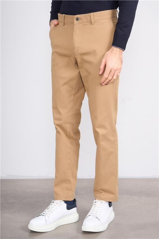 Mentality 6422 Erkek Kaya Regular Yan Cep Pantolon Camel