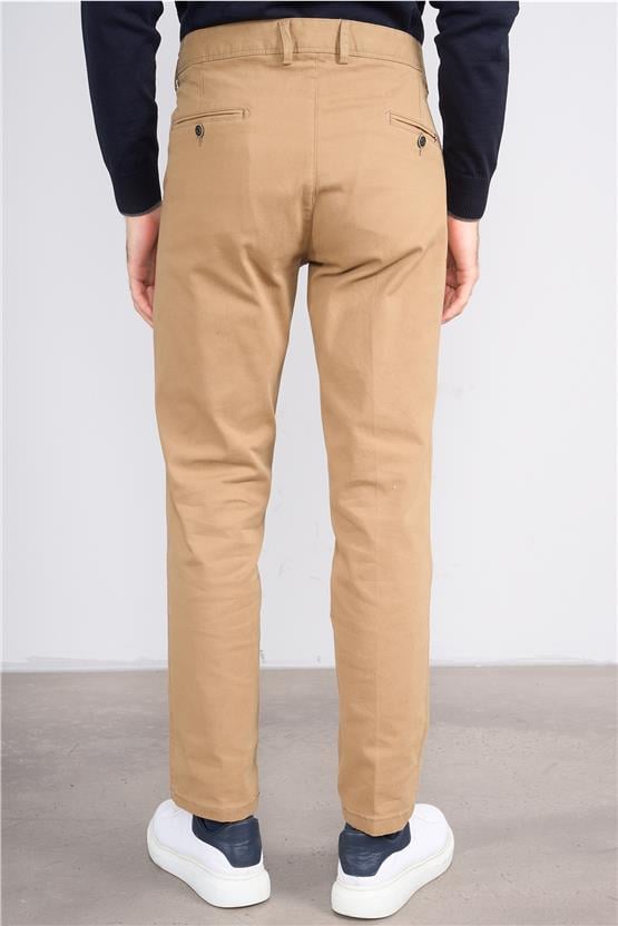Mentality 6422 Erkek Kaya Regular Yan Cep Pantolon Camel