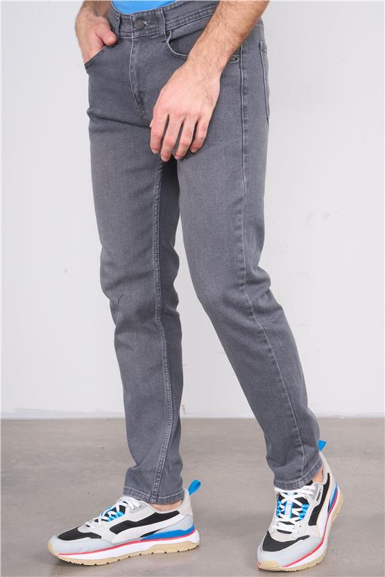 Mentality 6443 Erkek Proton Slim Fit Kot Pantolon Koyu Gri