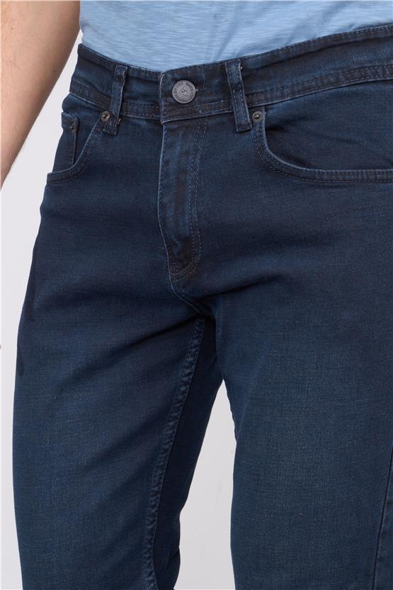 Mentality 6443 Erkek Proton Slim Fit Kot Pantolon Dark Blue