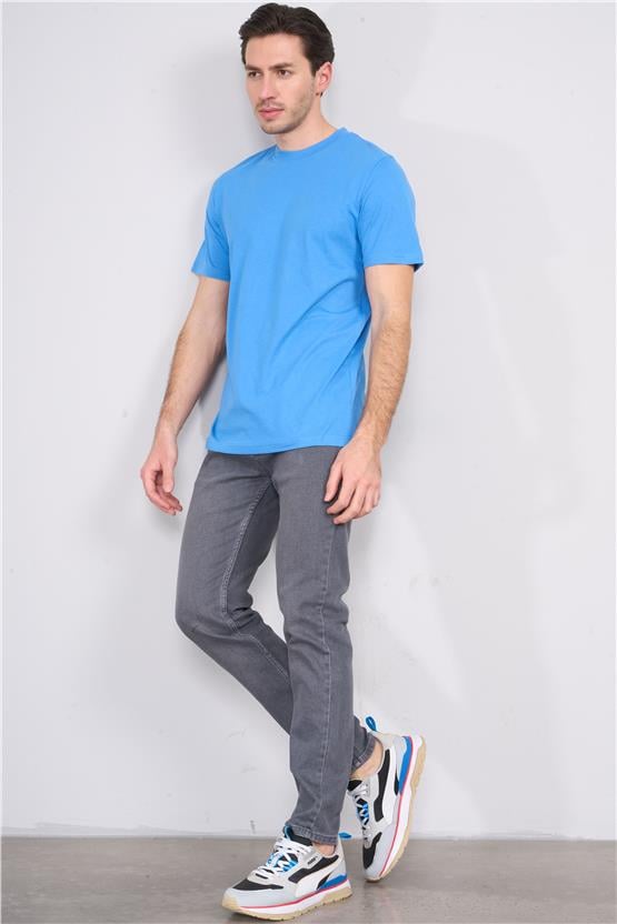 Mentality 6443 Erkek Proton Slim Fit Kot Pantolon Koyu Gri