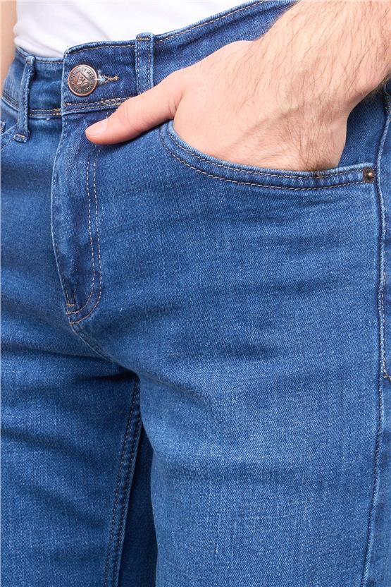 Mentality 6443 Erkek Proton Slim Fit Kot Pantolon Mavi