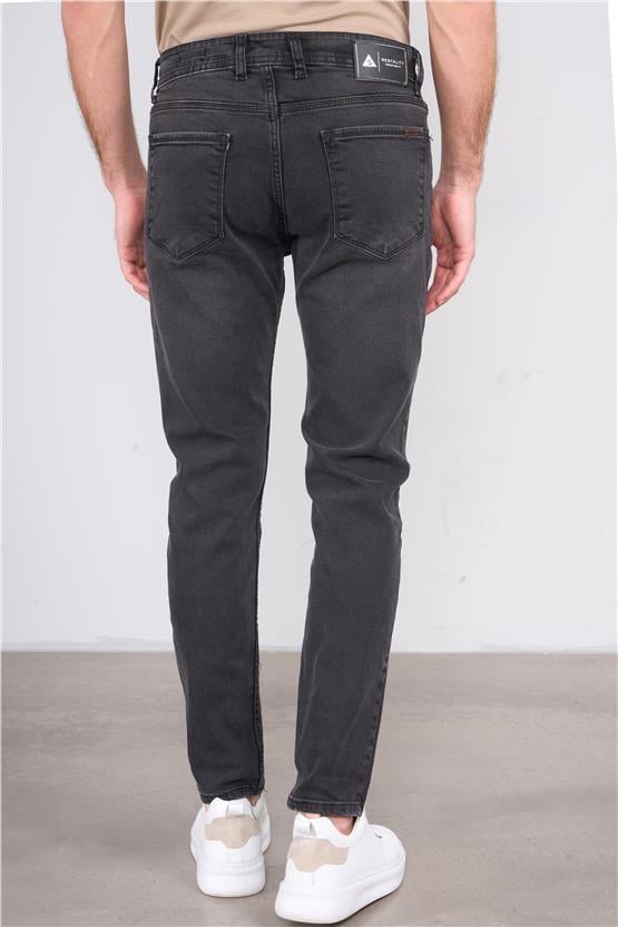 Mentality 6443 Erkek Proton Slim Fit Kot Pantolon Antrasit