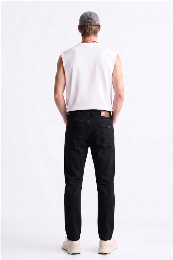 Mentality 6443 Erkek Proton Slim Fit Kot Pantolon Siyah