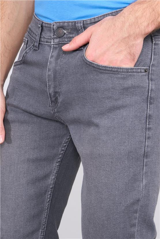 Mentality 6443 Erkek Proton Slim Fit Kot Pantolon Koyu Gri