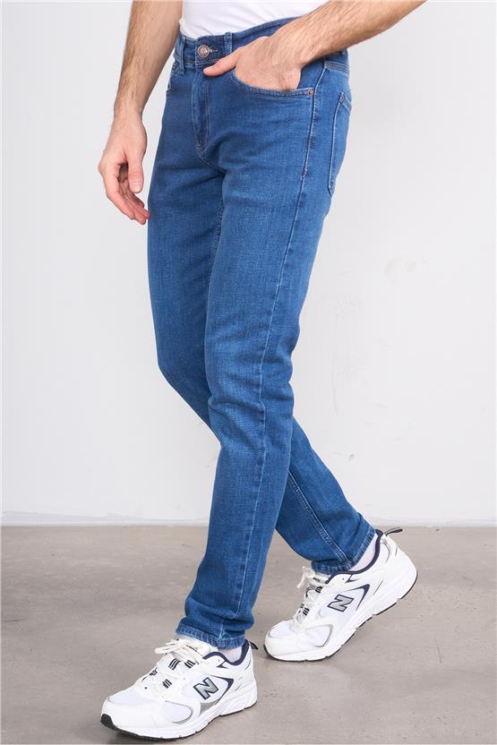 Mentality 6443 Erkek Proton Slim Fit Kot Pantolon Mavi