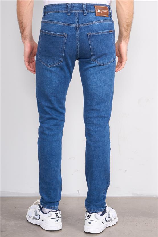 Mentality 6443 Erkek Proton Slim Fit Kot Pantolon Mavi