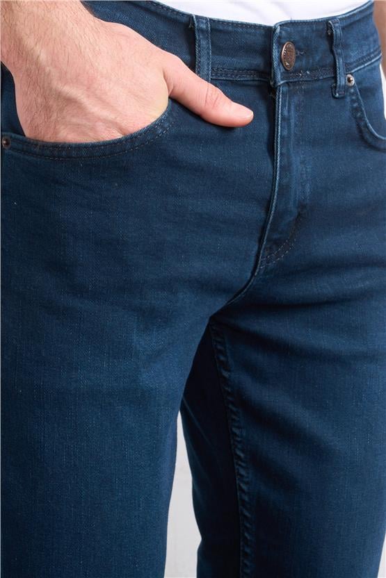 Mentality 6443 Erkek Proton Slim Fit Kot Pantolon Koyu Mavi