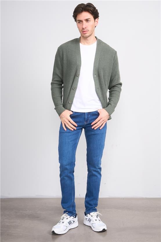 Mentality 6443 Erkek Proton Slim Fit Kot Pantolon Mavi