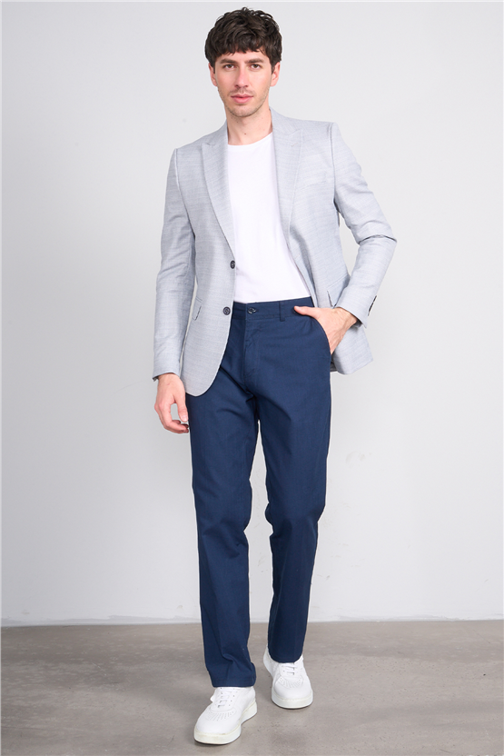 Mentality 6445 Erkek Bermuda Yan Cep Pantolon Açık Lacivert