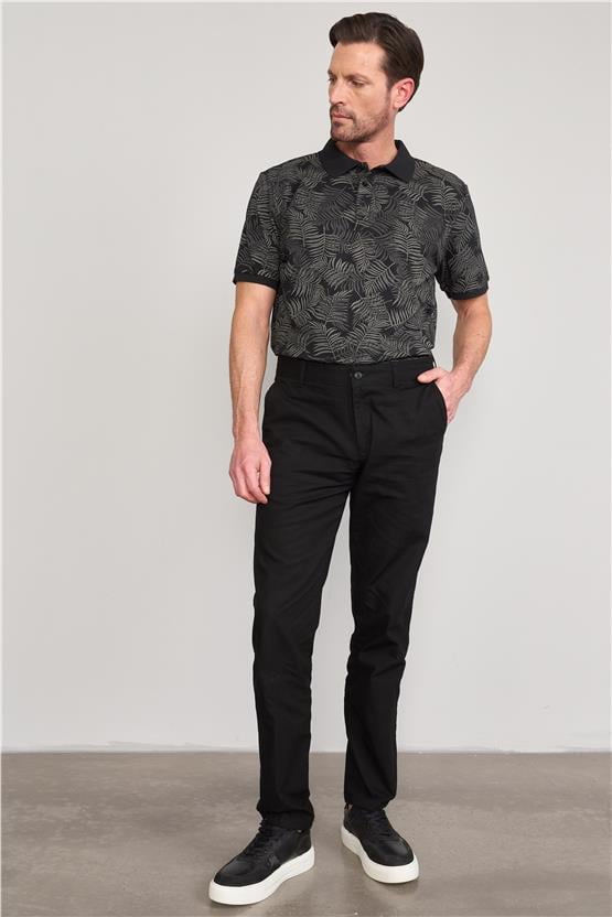 Mentality 6445 Erkek Bermuda Yan Cep Pantolon Siyah