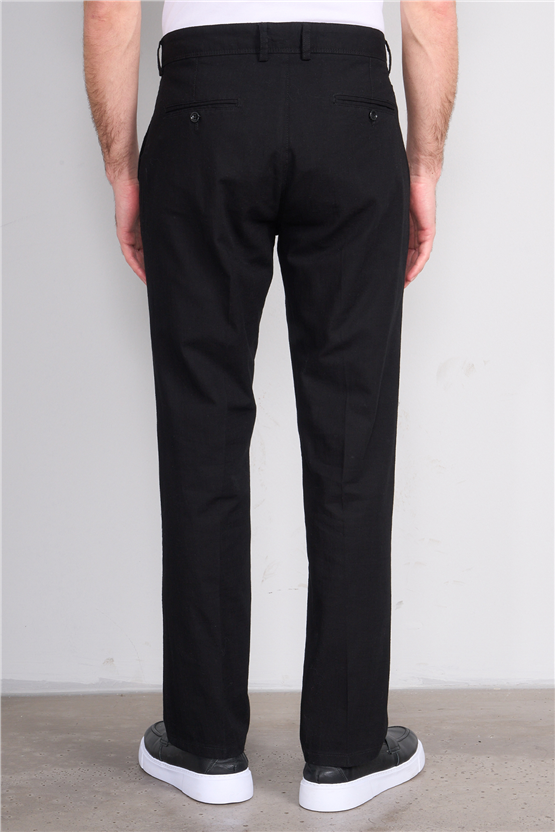 Mentality 6445 Erkek Bermuda Yan Cep Pantolon Siyah