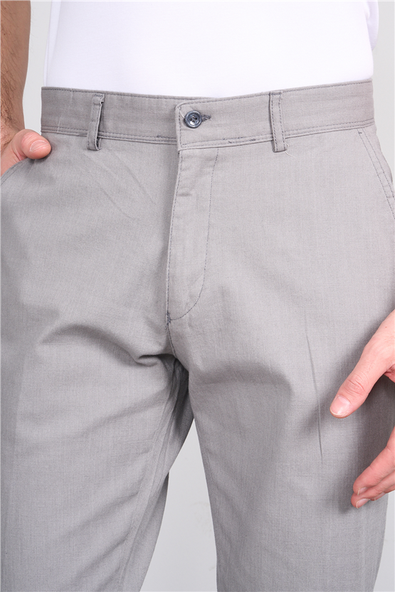 Mentality 6445 Erkek Bermuda Yan Cep Pantolon Gri