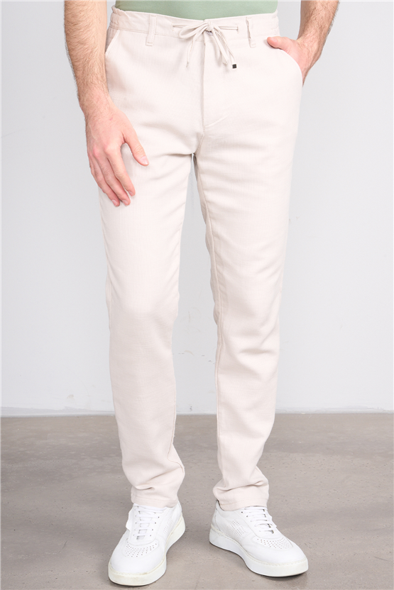 Mentality 6602 Erkek Jogger Pantolon Açık Bej