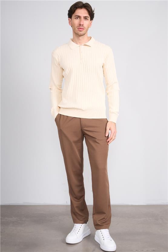 Mentality 6643 Erkek Meray Regular Jogger Pantolon Açık Kahve