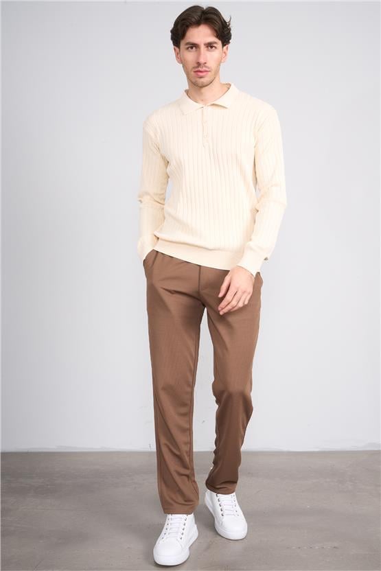 Mentality 6643 Erkek Meray Regular Jogger Pantolon Açık Kahve