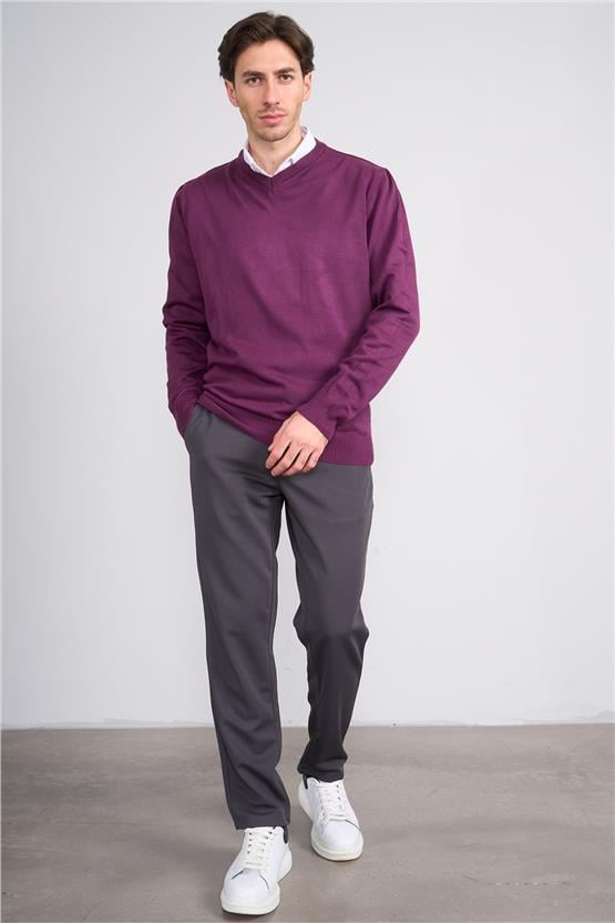 Mentality 6643 Erkek Meray Regular Jogger Pantolon Füme