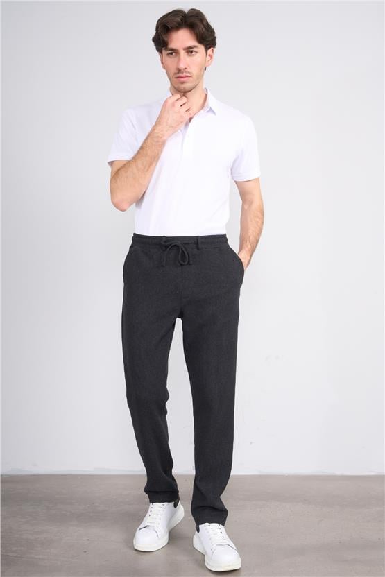 Mentality 6662 Erkek Regular Waffle Yan Cep Pantolon Antrasit