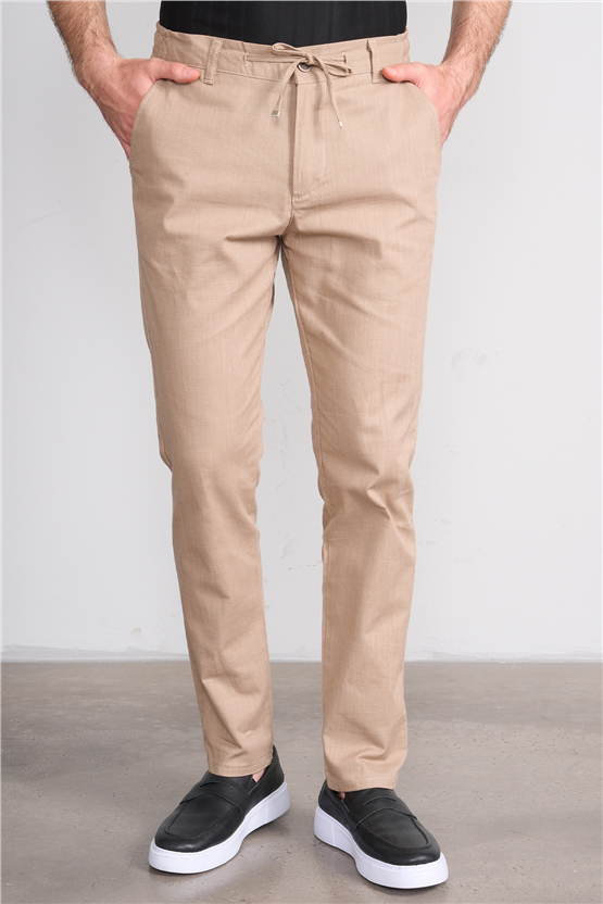 Mentality 6679 Erkek Jogger Pantolon Açık Bej