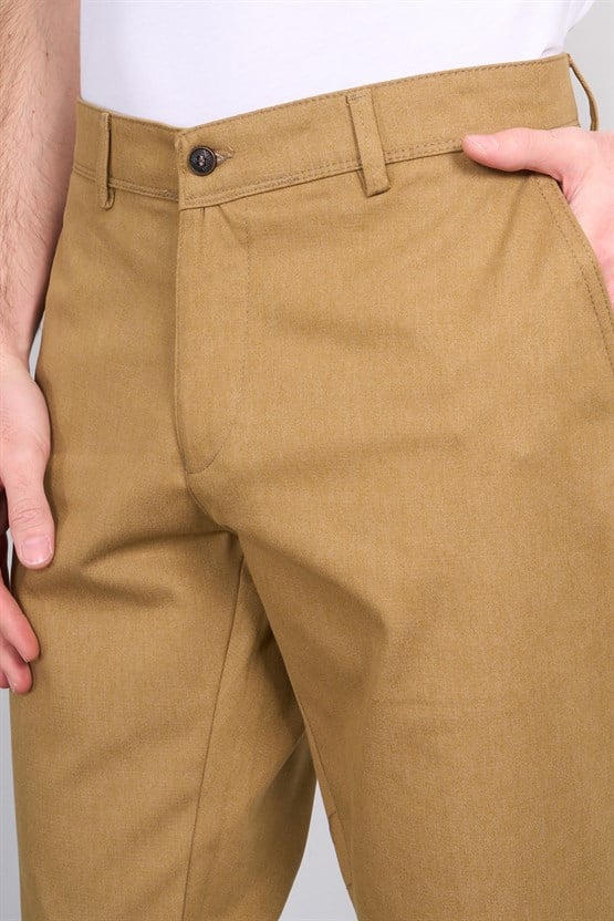 Mentality 6738 Erkek Regular Yan Cep Pantolon Camel