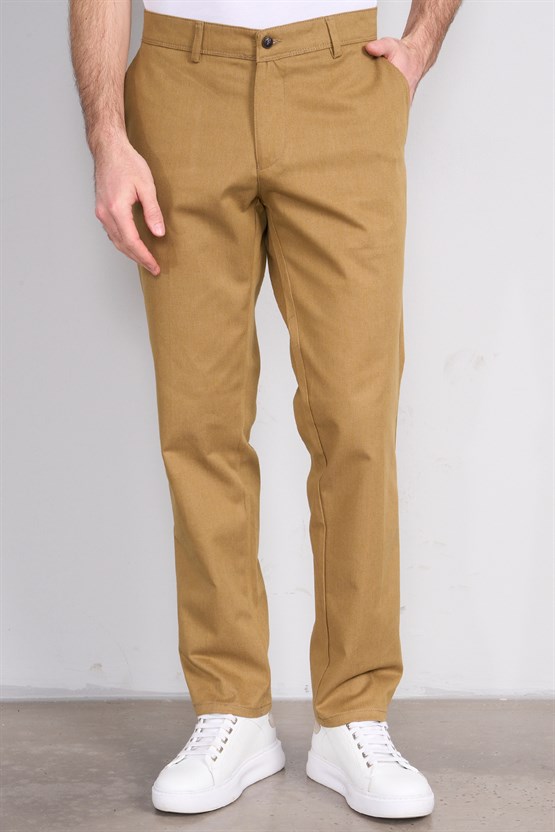Mentality 6738 Erkek Regular Yan Cep Pantolon Camel