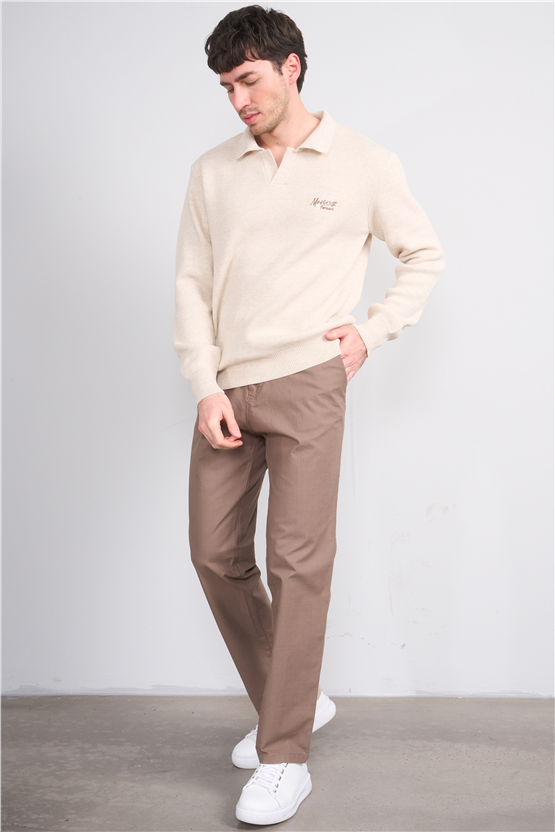 Mentality 6776 Erkek Yan Cep Pantolon Vizon