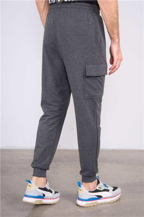 Mentality 790 Erkek 2 İplik Kargo Cep Regular Eşofman Alt Antrasitmelanj