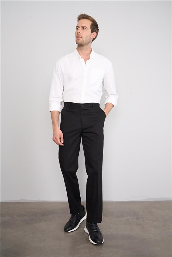 Mentality 8112 Erkek Yan Cep King Gabardin Pantolon Siyah