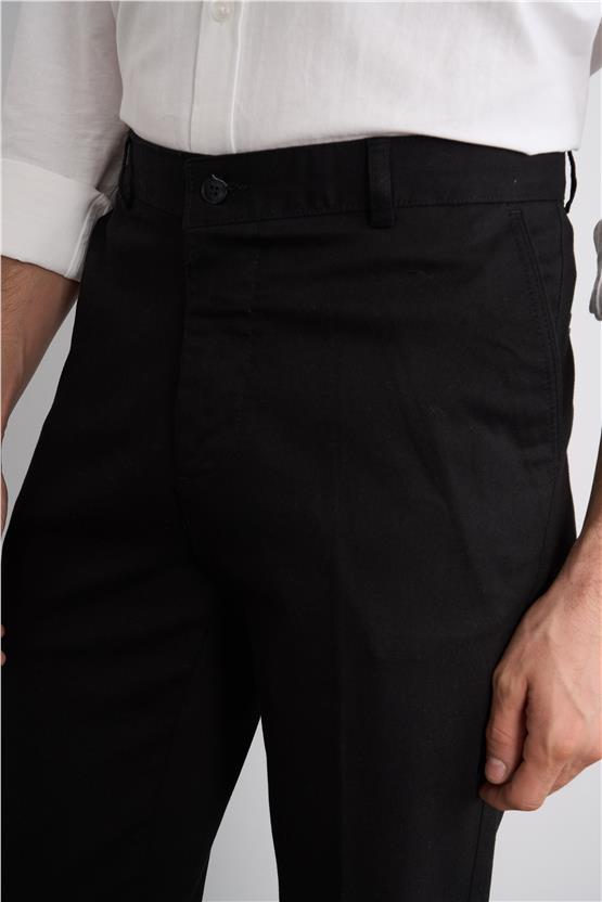 Mentality 8112 Erkek Yan Cep King Gabardin Pantolon Siyah