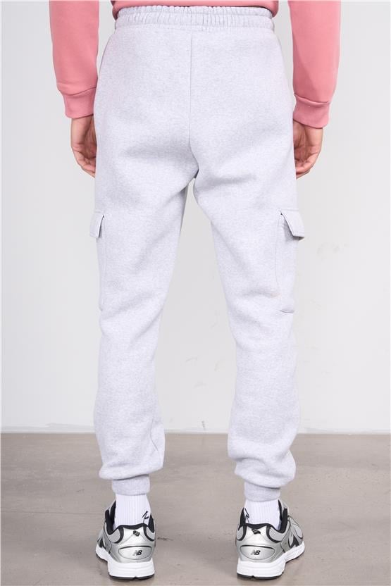 Mentality 823 Erkek 3 İplik Kargo Cep Eşofman Alt Grimelanj