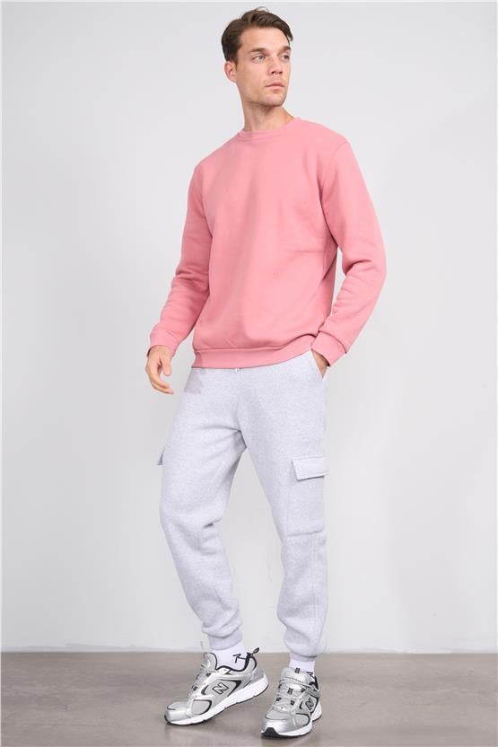 Mentality 823 Erkek 3 İplik Kargo Cep Eşofman Alt Grimelanj