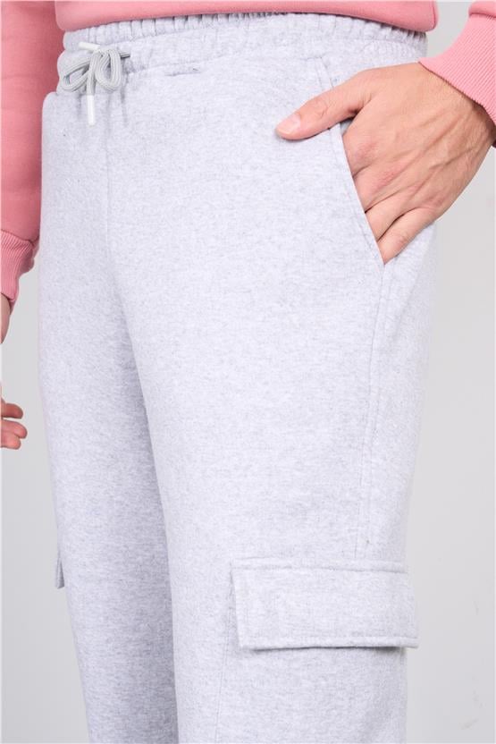 Mentality 823 Erkek 3 İplik Kargo Cep Eşofman Alt Grimelanj