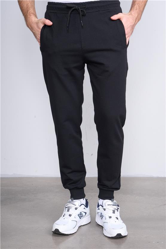 Mentality 857 Erkek Cepli Rejenere Eşofman Alt Siyah