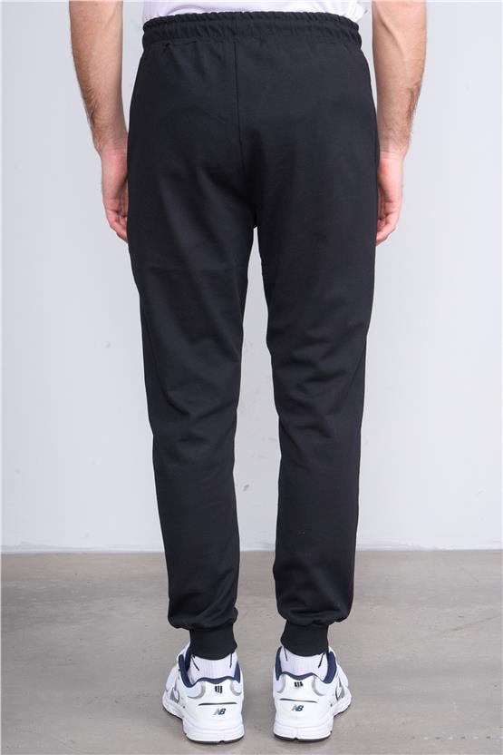 Mentality 857 Erkek Cepli Rejenere Eşofman Alt Siyah