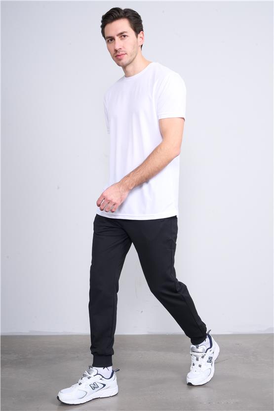 Mentality 857 Erkek Cepli Rejenere Eşofman Alt Siyah