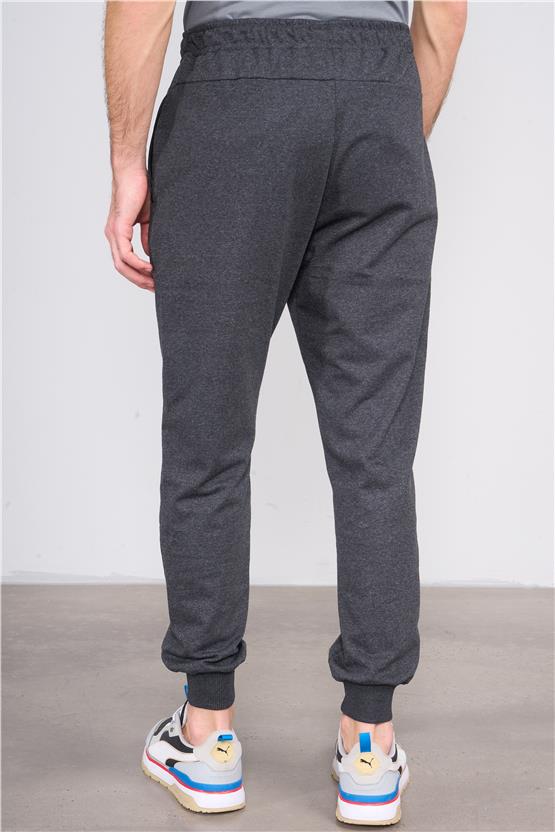 Mentality 864 Erkek Fermuarlı Cepli Rejenere Eşofman Alt Antrasitmelanj