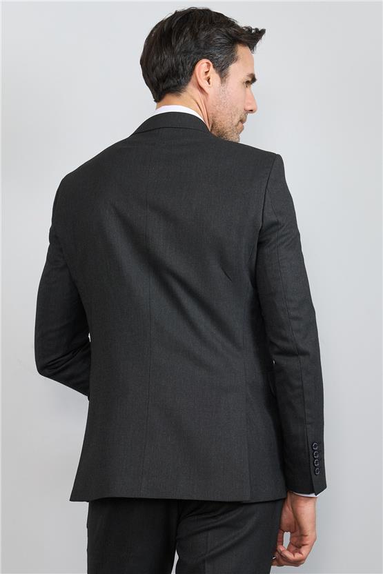 Mentality 9094 Erkek Yünter 6 Drop Slimfit Takım Elbise Siyah