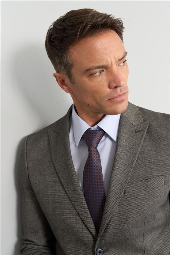 Mentality 9094 Erkek Yünter 6 Drop Slimfit Takım Elbise Kahve