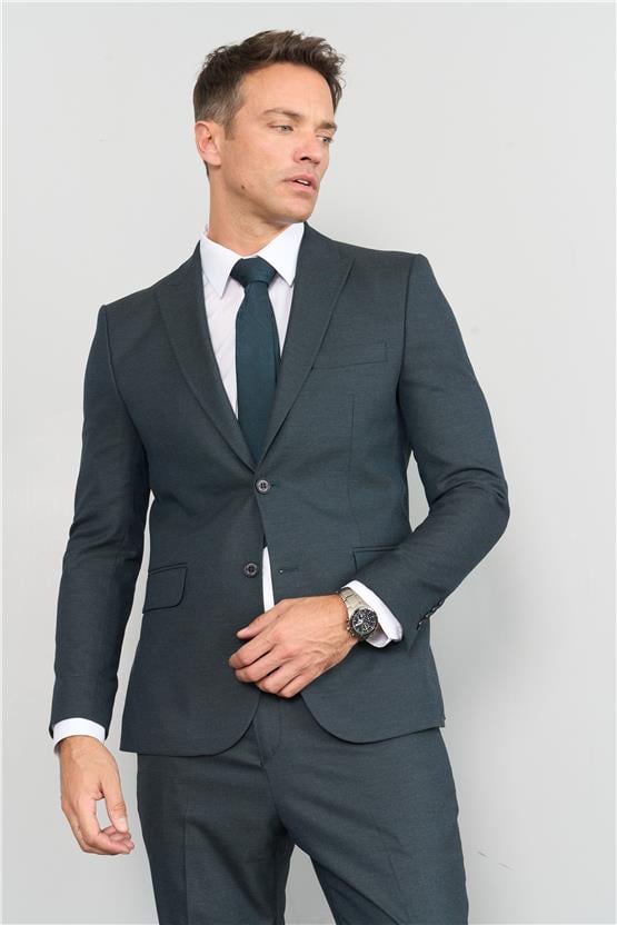 Mentality 9094 Erkek Yünter 6 Drop Slimfit Takım Elbise Zümrüt
