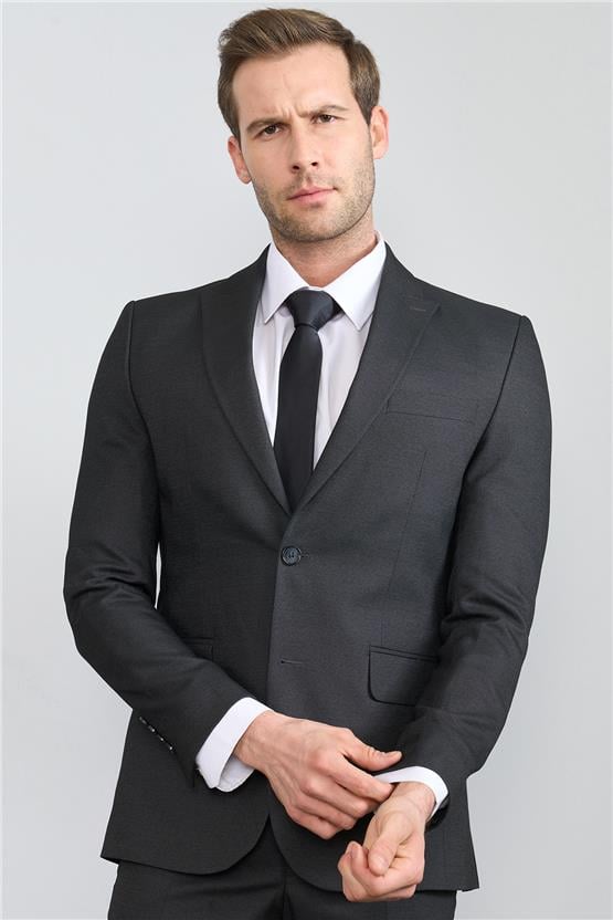 Mentality 9109 Erkek Slim Fit Takım Elbise Siyah