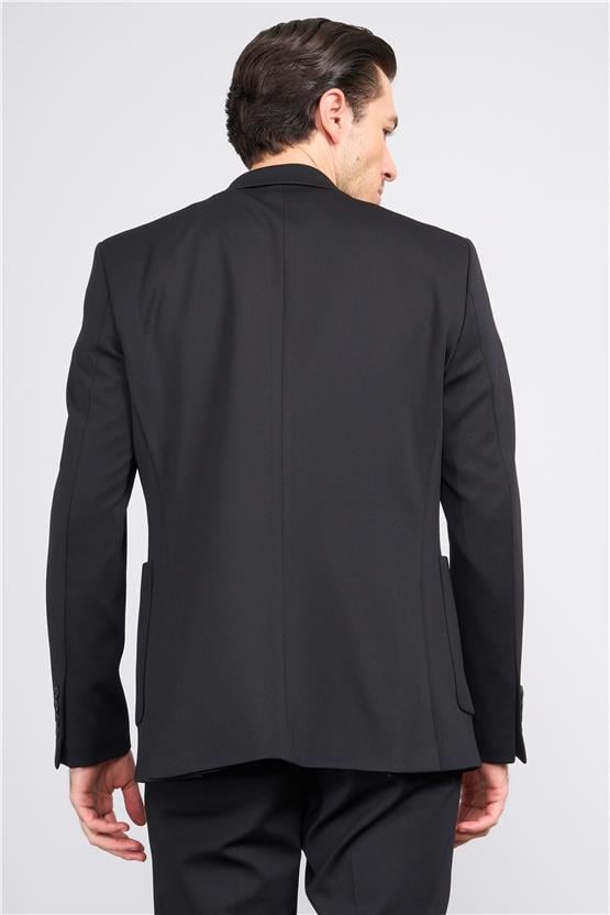 Mentality 9148 Erkek Mono Yaka Slimfit Takım Elbise Siyah